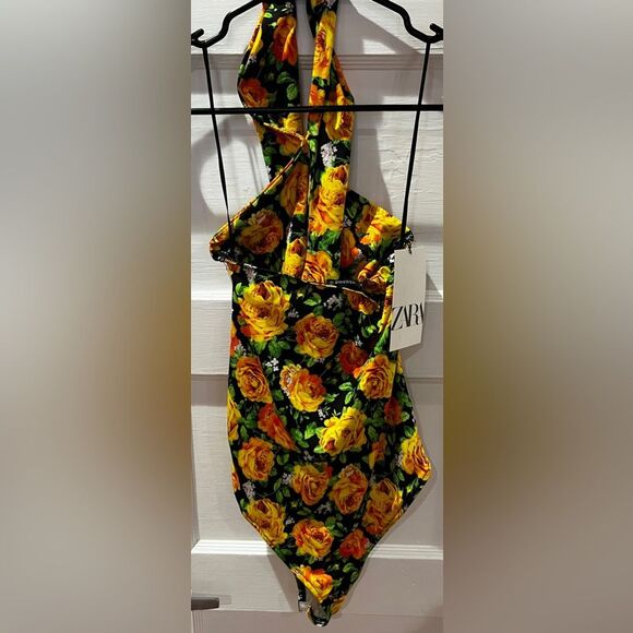 Zara Floral Bodysuit Size Small - Picture 3 of 7